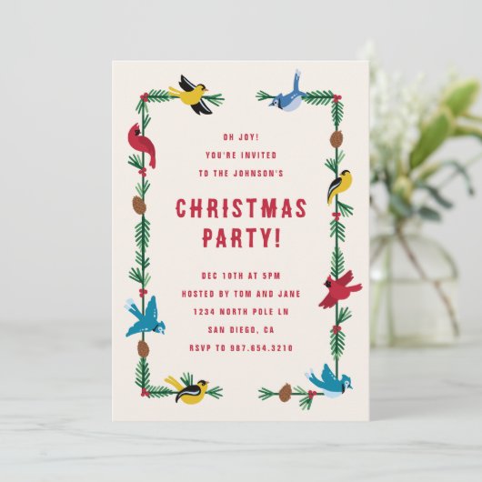  vogels kaart (Staand voorkant)