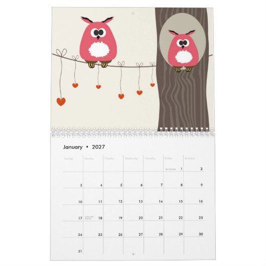 vogels kalender (Jan 2027)
