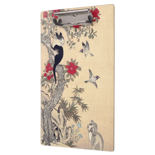 Vogels, kat en hond, Itō Jakuchüu Klembord (Links)