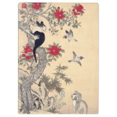 Vogels, kat en hond, Itō Jakuchüu Klembord (Achterkant)