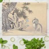 Vogels, kat en hond, Itō Jakuchüu Theedoek (Gevouwen)