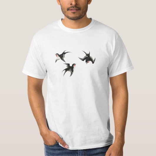 Vogels - Katsushika Hokusai T-shirt (Voorkant)