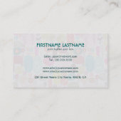 Vogels Katten en Bloemen Pastel Retro Patroon Visitekaartje (Achterkant)