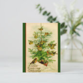 vogels kerst vrolijke groet briefkaart (Staand voorkant)