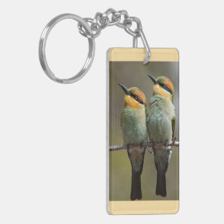 Vogels kijken deze kant op sleutelhanger