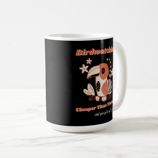 Vogels kijken is goedkoper dan therapie Mok (Voorkant rechts)