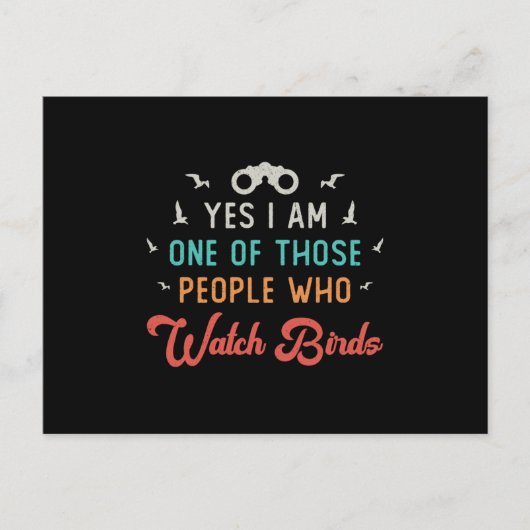 Vogels kijken naar die mensen die vogels kijken briefkaart (Voorkant)