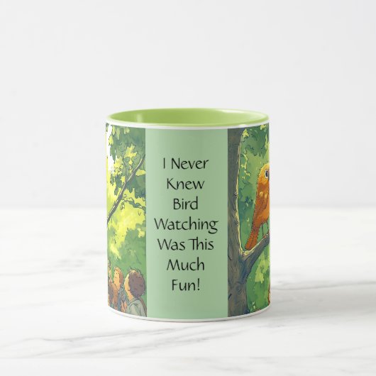 Vogels kijken naar mensen mok (Midden)