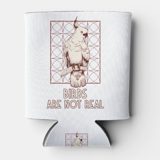 vogels kijken niet echt naar spionage blikjeskoeler (Voorkant)