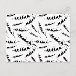  vogels Klassiek Kunstpatroon KUSTBG-KLEUR Briefkaart