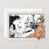 Vogels kleuren Kaarten | Verfbare Briefkaarten© (Voorkant / Achterkant)