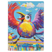 Vogels kleurrijke kunst abstracte dikke reus schat klembord (Achterkant)