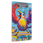 Vogels kleurrijke kunst abstracte dikke reus schat klembord (Rechts)