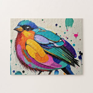 Vogels kleurrijke kunst abstracte dikke reus schat legpuzzel