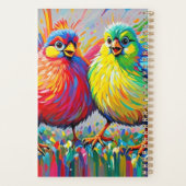 Vogels kleurrijke kunst abstracte dikke reus schat planner (Achterkant)