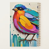 Vogels kleurrijke kunst abstracte dikke reus schat planner (Achterkant)