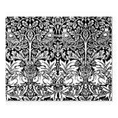 Vogels, Konijnen Bloemen - William Morris Rubberstempel (Afrduk)