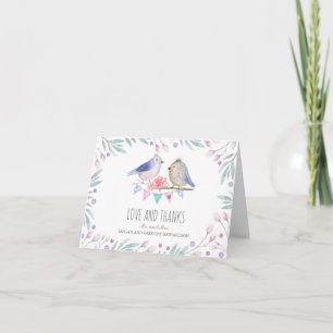 vogels koppel boslandschap aquarel bruiloft bedank bedankkaart