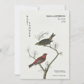  Vogels kunst Japans stijl Baby shower Kaart (Voorkant)