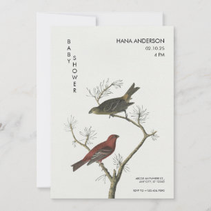  Vogels kunst Japans stijl Baby shower Kaart