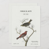  Vogels kunst Japans stijl Bruiloft Kaart (Voorkant / Achterkant)