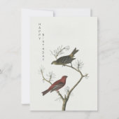 Vogels kunst Japans stijl happy birthday Kaart (Voorkant)