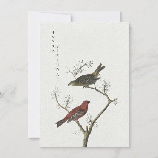  Vogels kunst Japans stijl happy birthday Kaart (Voorkant)