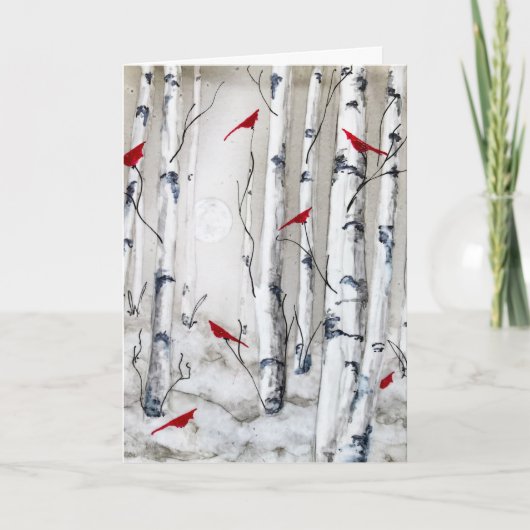 Vogels Leeg Gevouwen Wenskaart Kaart (Voorkant)