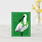 Vogels - Lepelsnavel Kaart (Gele Bloem)