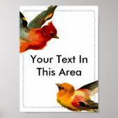 Vogels Lijst 2, Jouw tekst in dit gebied Poster (Voorkant)