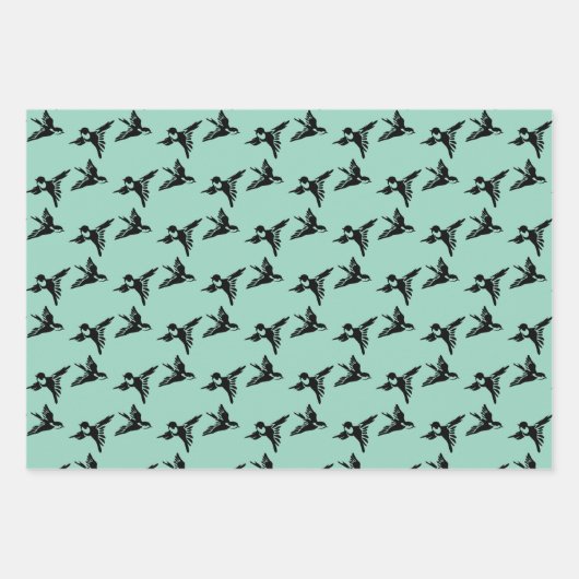 Vogels LoveBirds Design Wrapping Paper Sheets (Voorkant 2)