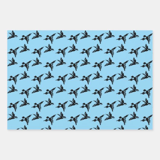 Vogels LoveBirds Design Wrapping Paper Sheets (Voorkant)