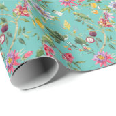 Vogels Lover en Flowers Summer Cadeaupapier (Rol Hoek)