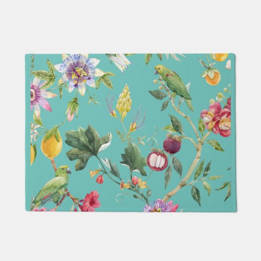 Vogels Lover en Flowers Summer Deurmat (Voorkant)
