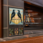 Vogels Mackintosh Art Deco Nouveau Decor Tegeltje