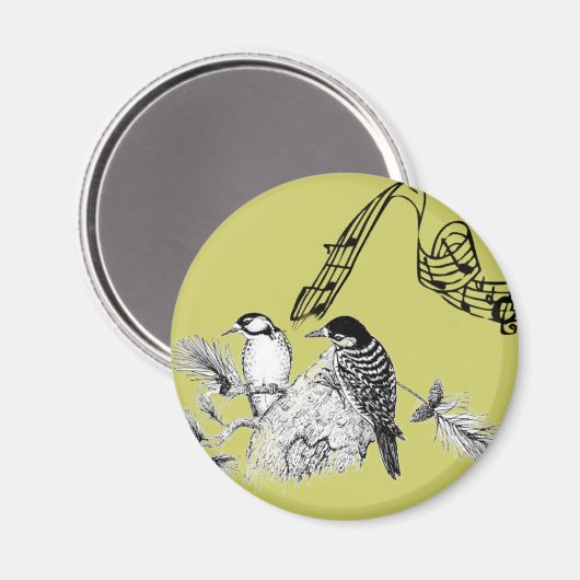  vogels magneet (Voorkant / Achterkant)