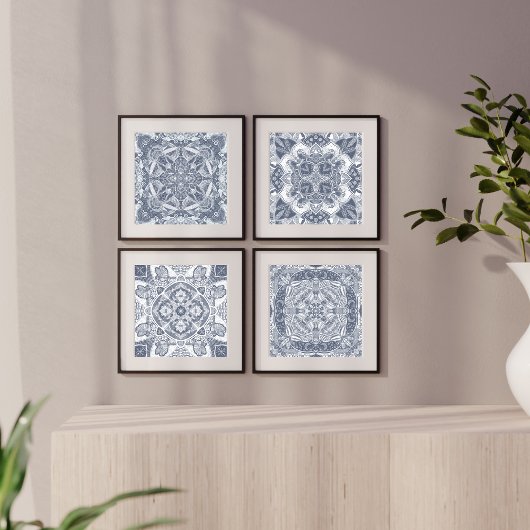 Vogels Mandala Art aangepaste kleur Muurkunst Sets