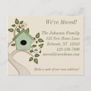 Vogels met bewegende aankondiging