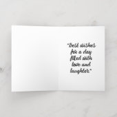 Vogels met bloemen folie wenskaart (Binnenlaag)