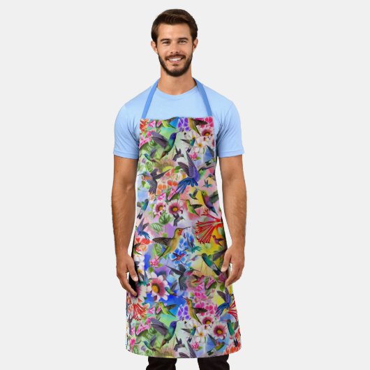 Vogels met bloemen schort (Gedragen)