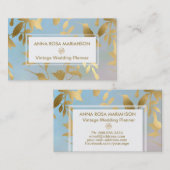 *~* Vogels met een gouden gouden kunst Decopatrone Visitekaartje (Voorkant / Achterkant)