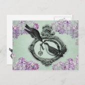 vogels met een hendeltje en cadeautjes briefkaart (Voorkant / Achterkant)