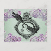 vogels met een hendeltje en cadeautjes briefkaart (Voorkant)