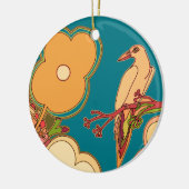 Vogels met een zweem van fantasie keramisch ornament (Links)