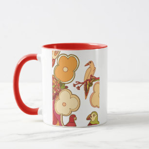 Vogels met een zweem van fantasie mok
