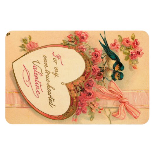  vogels met hartmagneet magneet (Horizontaal)