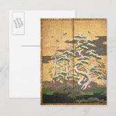 Vogels met herfst- en winterbloemen briefkaart (Voorkant / Achterkant)