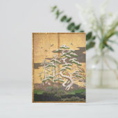 Vogels met herfst- en winterbloemen briefkaart (Staand voorkant)