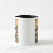 Vogels met herfst- en winterbloemen mok (Midden)