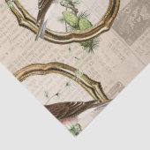 vogels met kronen in gouden Lijsten ontkoppelen Tissuepapier (Detail)